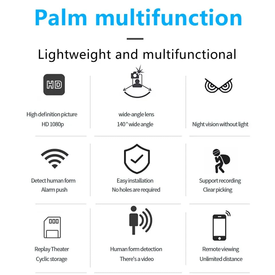 X5 Mini Camera HD1080P Compact Wireless WIFI Camera with Recording Function Suitable for Outdoor Camping at Home