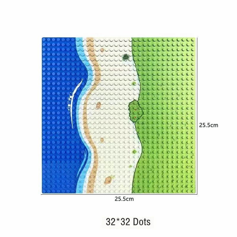 Classic Base Plates 32x32x16x16 Dots MOC DIY Plastic Bricks Baseplates City Dimensions Building Blocks Figures Construction Toys