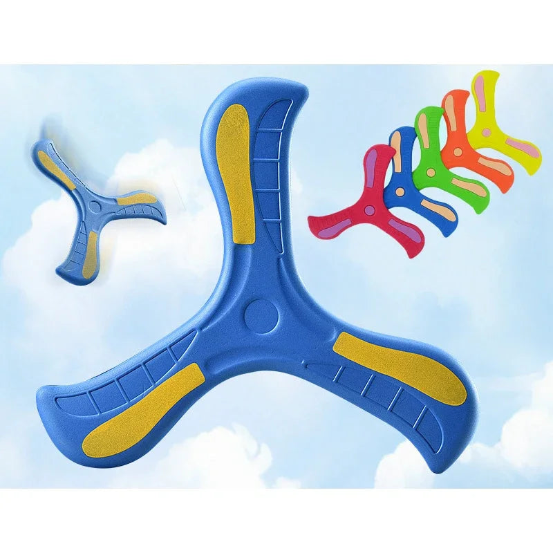 Children Boomerang Soft Three-leaf Cross Adult-kids Interactive Outdoor Toy Early Education Puzzle Decompression Gift
