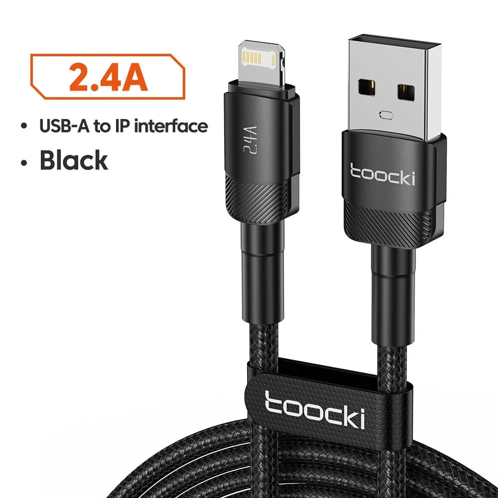 Toocki USB Type C Cable Fast Charging USB C Charger Cord For iPhone 15 14 13 12 11 Huawei P40 P30 Realme Oppo Oneplus Samsung