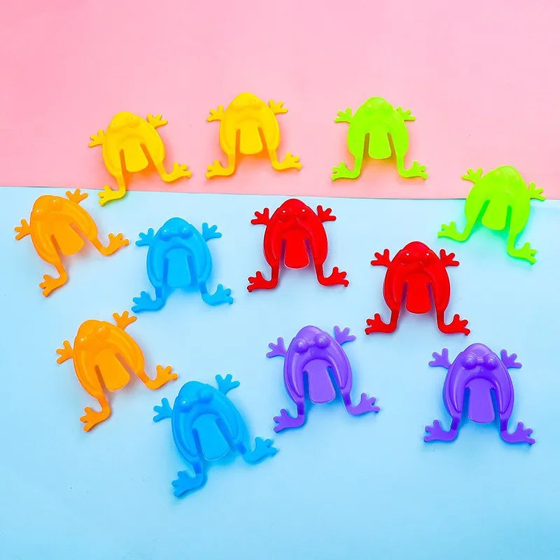 20pcs Bouncing Frog Nostalgic Toys For Children Kindergarten Educational Toy Jumping Frog Toy Christmas Gift