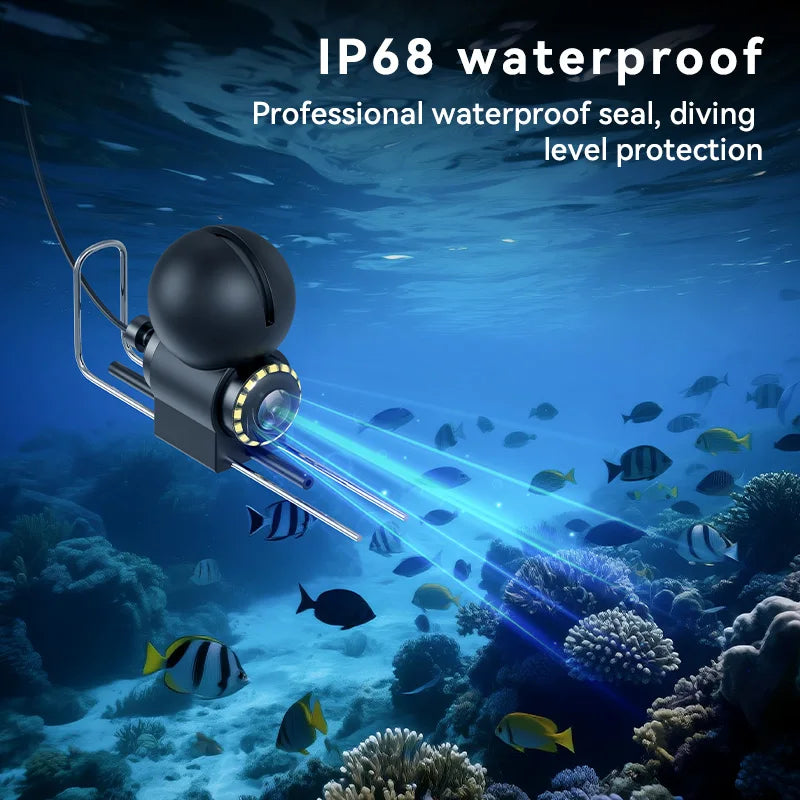 HD1080P Ice Fishing Camera 4.3 Inch LCD Ice Fishing Camera Underwater  1000TVL Portable Fish Depth Finder Water Gift for Men