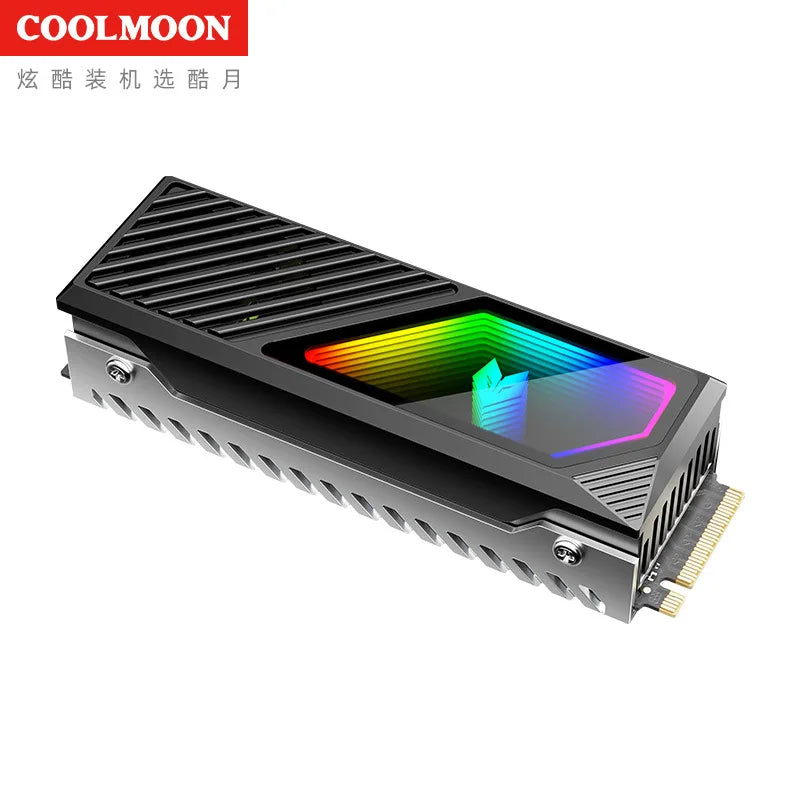 COOLMOON M2 SSD Heatsink for NVME 2280 Brass Cooling Fin Thermal Pad Computer PC SSD Cooler Heat Sink for M.2 Solid State Drive