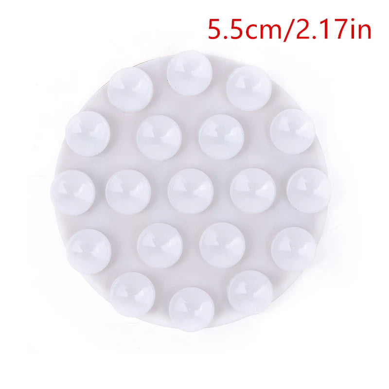 Double Side Silicone Suction Pad For Mobile Phone Fixture Suction Cup Backed Adhesive Silicone Rubber Sucker Pad For Fixed Pad