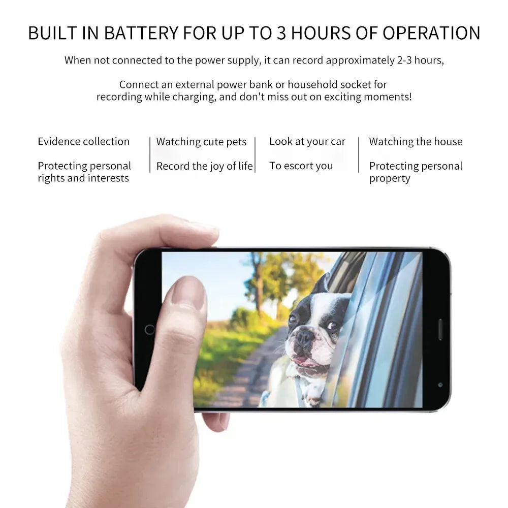 X5 Mini Camera HD1080P Compact Wireless WIFI Camera with Recording Function Suitable for Outdoor Camping at Home