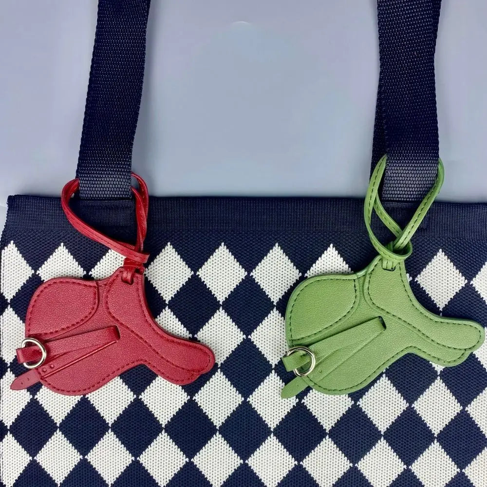 Equestrian Elegance Crafted Saddle Bag Charm - Statement Piece Made with Premium Thick PU Leather, Palmsize