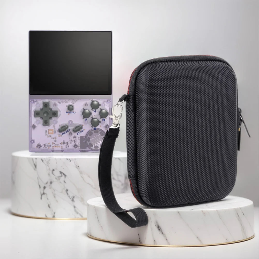 Hard Carrying Case For R35S R36S Anti-Scratch Shockproof Travel Storage Bag w/ Mesh Bag&Hand Strap for Anbernic RG35XX/V/VS