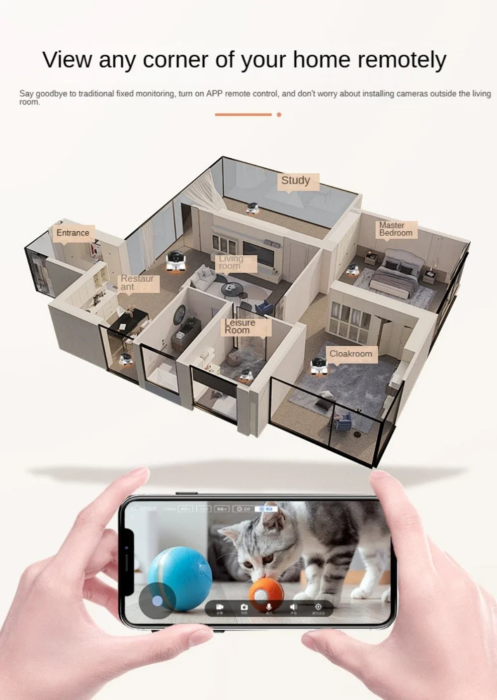 3MP HD WIFI Camera PTZ IP Security Protection Surveillance Camera Auto Tracking Baby Pets Monitor Smart Home Robot Cameras