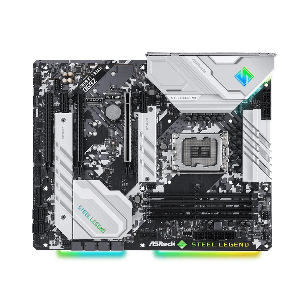 ASRock Z690 STEEL LEGEND Motherboard Supports Socket LGA1700 i9-14900K i7-12700K i5-12400F CPU 4xDDR4 USB3.2 Gen2  PCIe5.0 ATX